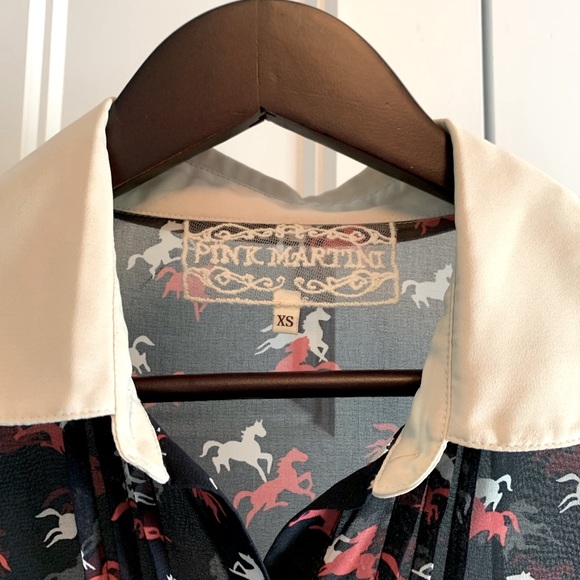 Vintage Sheer Printed Blouse - Picture 6 of 7